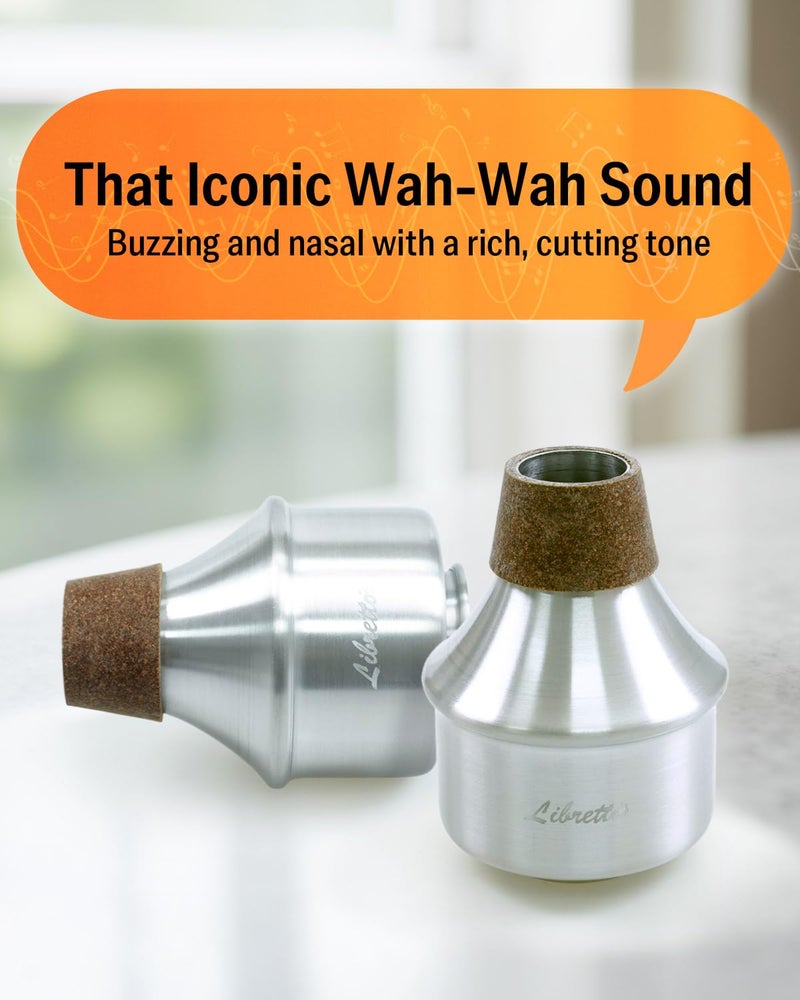 Libretto Trumpet Mute, AC011-5, Wah-Wah Mute, All Aluminum, Excellent For Stage Performance - Image 2